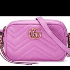Gucci GG Marmont matelassé mini bag pink